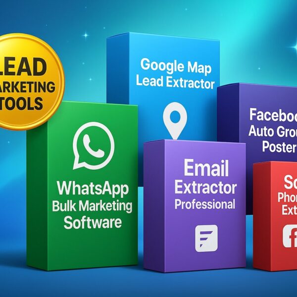 All-in-One Lead Marketing Tools Bundle – WhatsApp, Email, Facebook, Social & Google Lead Extractor Software