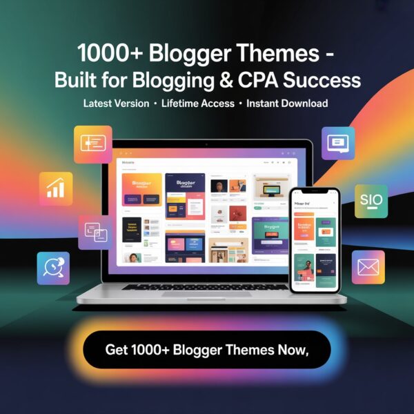 💼 1000+ Premium Blogger Themes – Perfect for Affiliate, CPA & Blogging Success